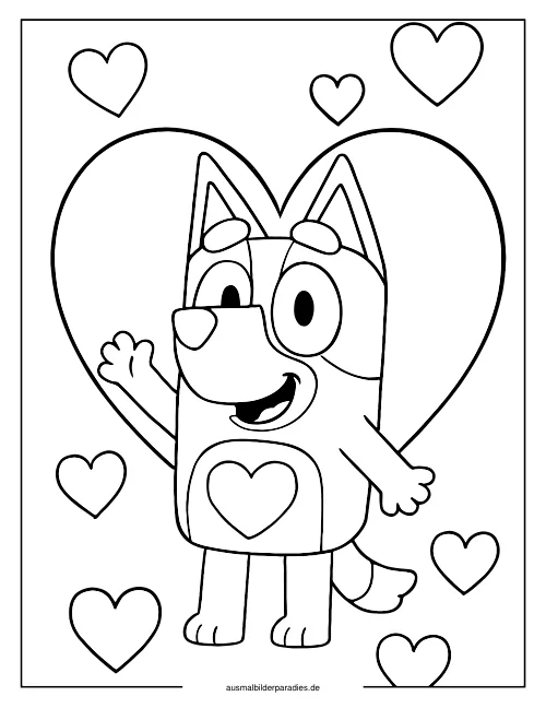 Bluey Ausmalbild 19 als Gratis-PDF Bluey Ausmalbild 19 - kostenlos zum Ausdrucken