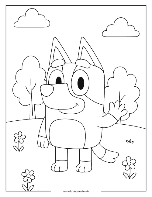 Bluey Ausmalbild 21 als Gratis-PDF Bluey Ausmalbild 21 - kostenlos zum Ausdrucken
