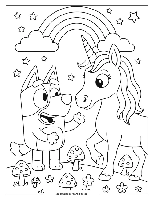 Bluey Ausmalbild 22 als Gratis-PDF Bluey Ausmalbild 22 - kostenlos zum Ausdrucken