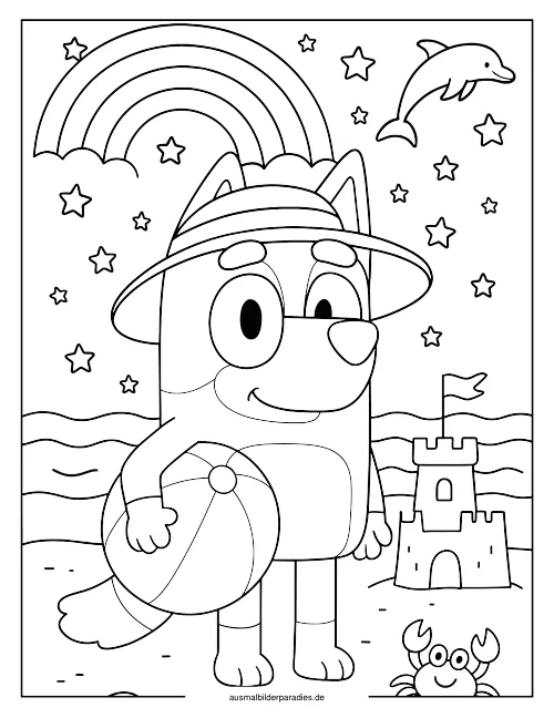 Bluey Ausmalbild 24 als Gratis-PDF Bluey Ausmalbild 24 - kostenlos zum Ausdrucken