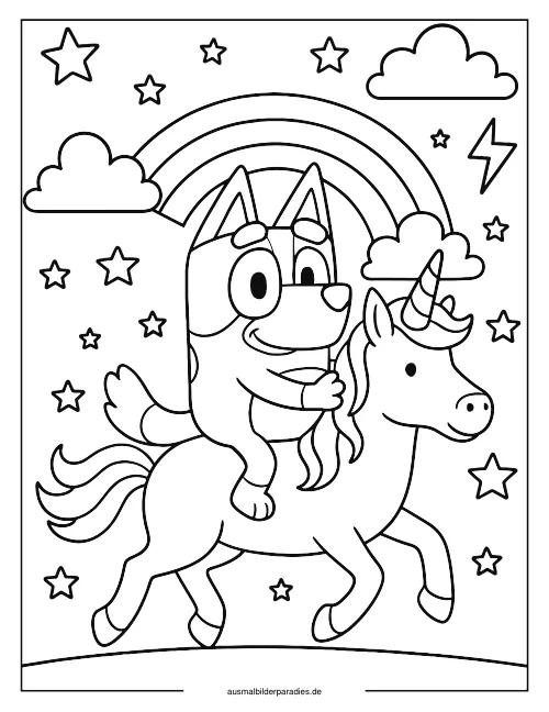 Bluey Ausmalbild 26 als Gratis-PDF Bluey Ausmalbild 26 - kostenlos zum Ausdrucken