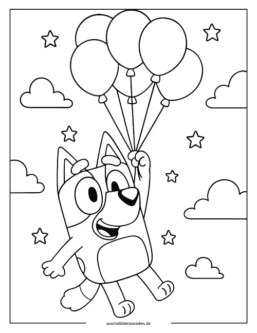 Bluey Ausmalbild 27 als Gratis-PDF Bluey Ausmalbild 27 - kostenlos zum Ausdrucken
