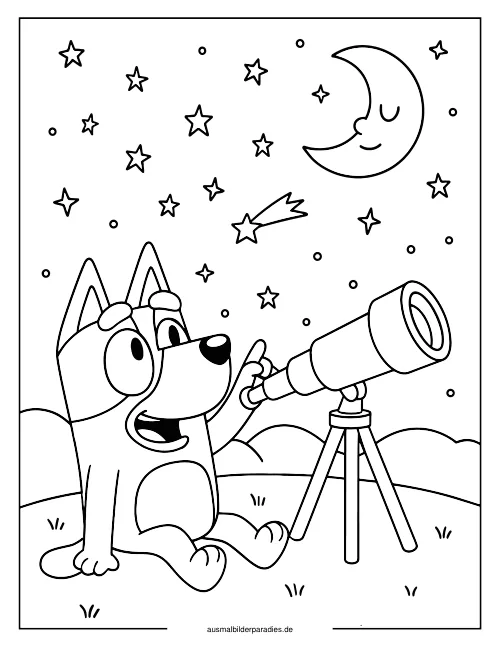 Bluey Ausmalbild 28 als Gratis-PDF Bluey Ausmalbild 28 - kostenlos zum Ausdrucken