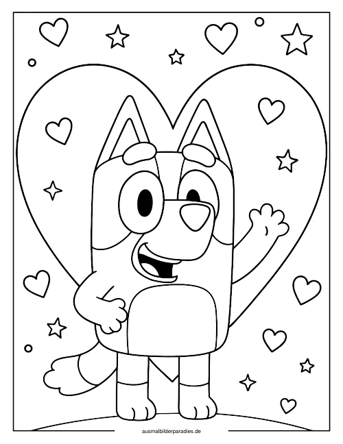 Bluey Ausmalbild 29 als Gratis-PDF Bluey Ausmalbild 29 - kostenlos zum Ausdrucken