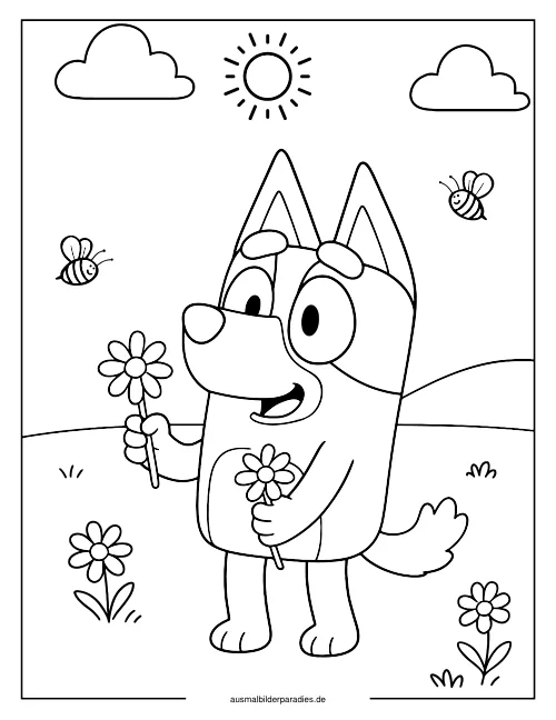 Bluey Ausmalbild 30 als Gratis-PDF Bluey Ausmalbild 30 - kostenlos zum Ausdrucken