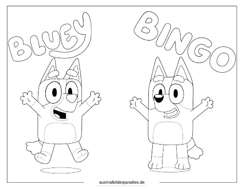 Bluey Ausmalbild 32 als Gratis-PDF Bluey Ausmalbild 32 - kostenlos zum Ausdrucken