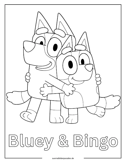 Bluey Ausmalbild 33 als Gratis-PDF Bluey Ausmalbild 33 - kostenlos zum Ausdrucken