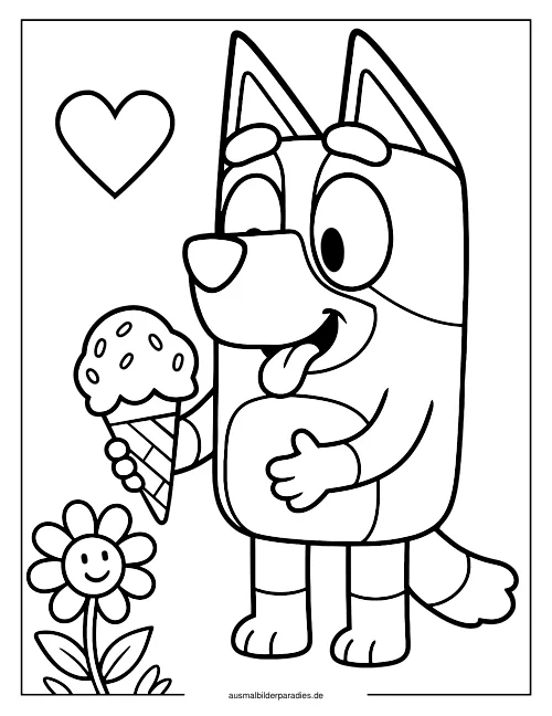 Bluey Ausmalbild 34 als Gratis-PDF Bluey Ausmalbild 34 - kostenlos zum Ausdrucken