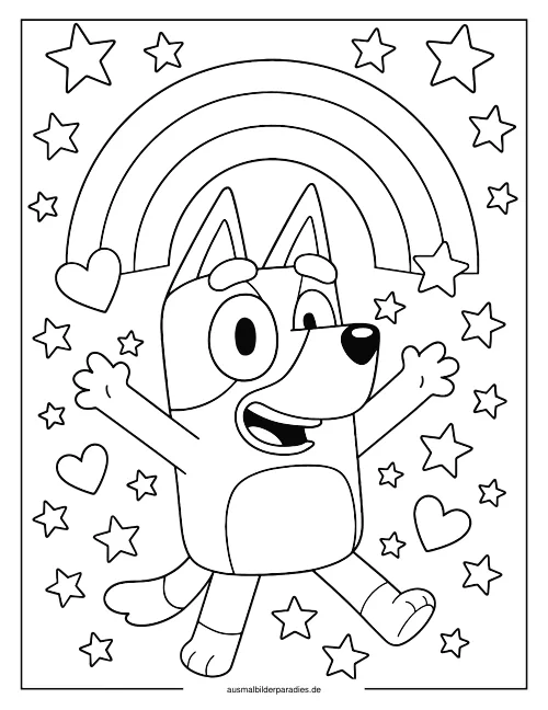 Bluey Ausmalbild 35 als Gratis-PDF Bluey Ausmalbild 35 - kostenlos zum Ausdrucken