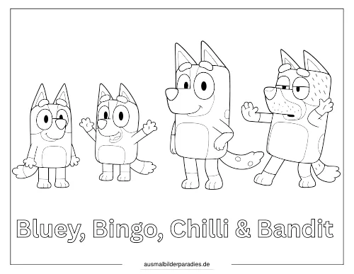 Bluey Ausmalbild 36 als Gratis-PDF Bluey Ausmalbild 36 - kostenlos zum Ausdrucken