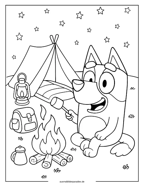 Bluey Ausmalbild 7 als Gratis-PDF Bluey Ausmalbild 7 - kostenlos zum Ausdrucken