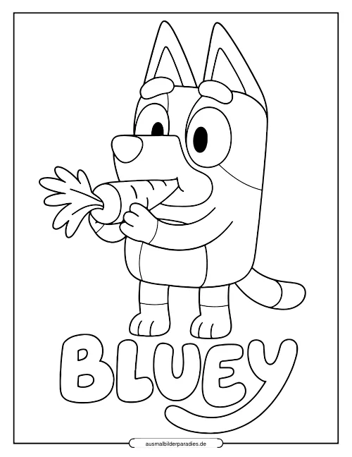 Bluey Ausmalbild 8 als Gratis-PDF Bluey Ausmalbild 8 - kostenlos zum Ausdrucken