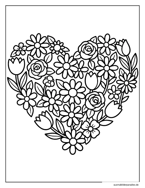 Blumen Ausmalbild 13 - kostenlos zum Ausdrucken