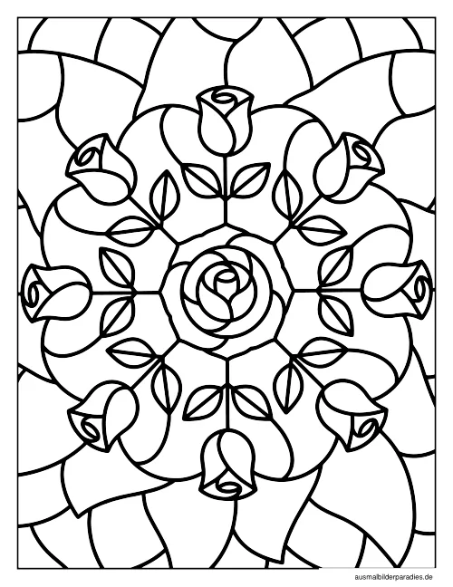 Blumen Ausmalbild 24 - kostenlos zum Ausdrucken