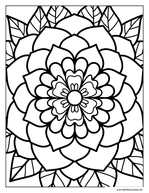 Blumen Ausmalbild 28 - kostenlos zum Ausdrucken