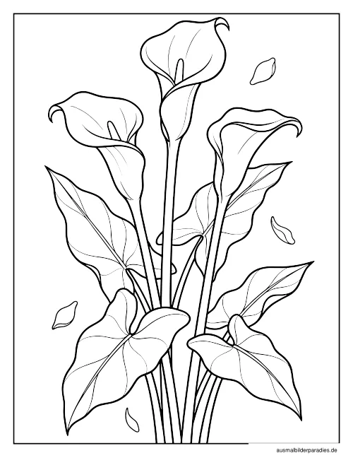 Blumen Ausmalbild 4 - kostenlos zum Ausdrucken