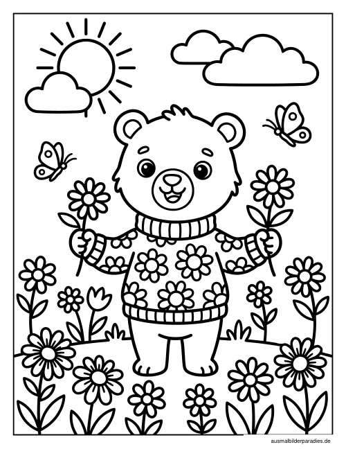 Blumen Ausmalbild 7 - kostenlos zum Ausdrucken
