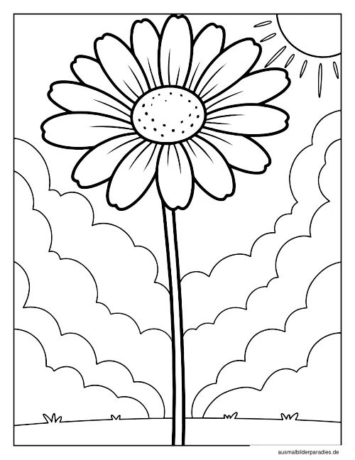 Blumen Ausmalbild 9 - kostenlos zum Ausdrucken