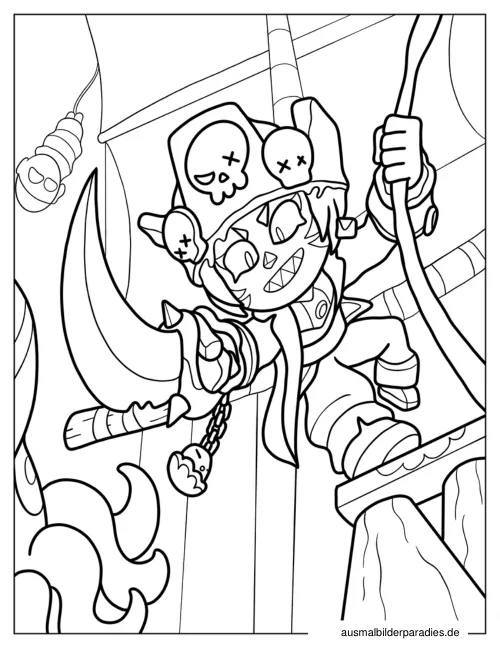 Brawl Stars Ausmalbild 18 als Gratis-PDF Brawl Stars Ausmalbild 18 - kostenlos zum Ausdrucken