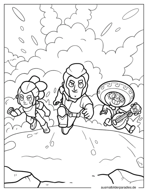 Brawl Stars Ausmalbild 19 als Gratis-PDF Brawl Stars Ausmalbild 19 - kostenlos zum Ausdrucken