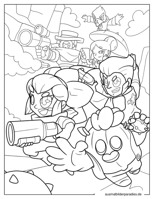 Brawl Stars Ausmalbild 20 als Gratis-PDF Brawl Stars Ausmalbild 20 - kostenlos zum Ausdrucken