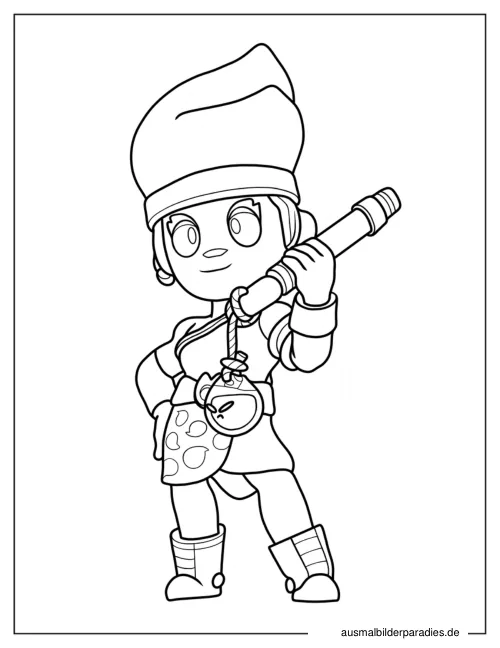 Brawl Stars Ausmalbild 22 als Gratis-PDF Brawl Stars Ausmalbild 22 - kostenlos zum Ausdrucken