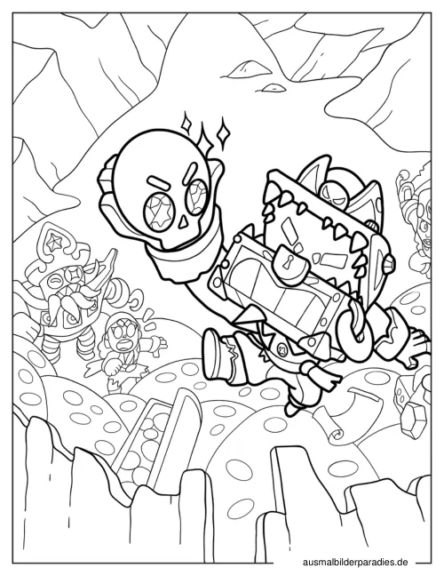 Brawl Stars Ausmalbild 24 als Gratis-PDF Brawl Stars Ausmalbild 24 - kostenlos zum Ausdrucken