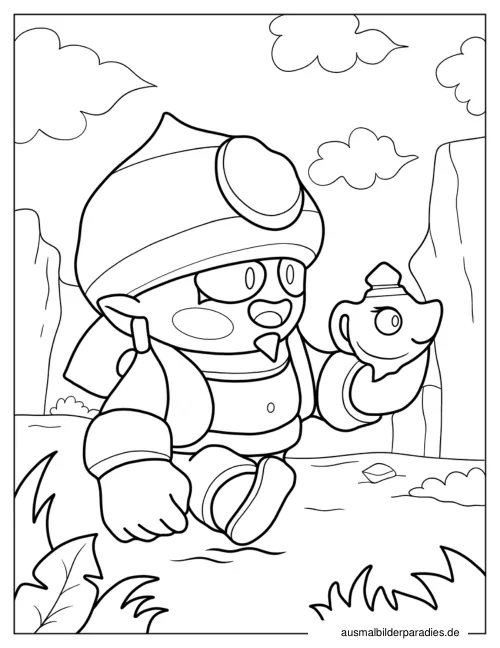 Brawl Stars Ausmalbild 5 als Gratis-PDF Brawl Stars Ausmalbild 5 - kostenlos zum Ausdrucken