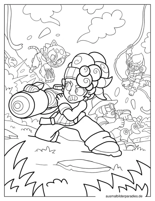 Brawl Stars Ausmalbild 6 als Gratis-PDF Brawl Stars Ausmalbild 6 - kostenlos zum Ausdrucken