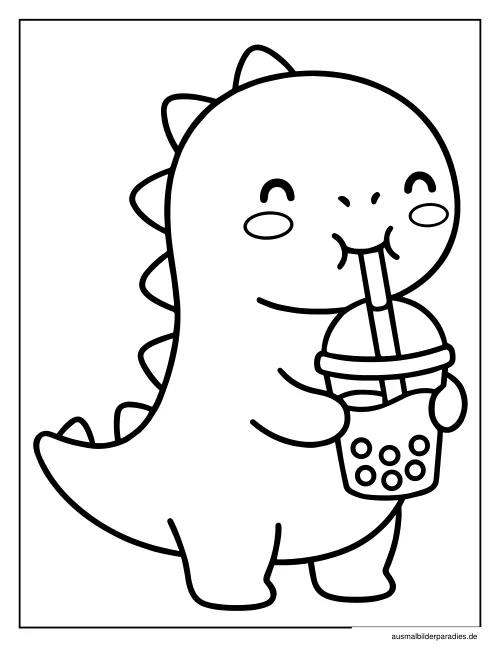 Bubble Tea Ausmalbild 18 - kostenlos zum Ausdrucken