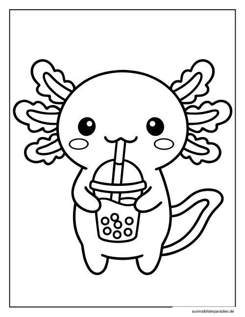 Bubble Tea Ausmalbild 2 - kostenlos zum Ausdrucken