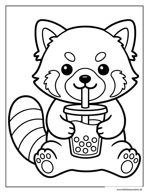 Bubble Tea Ausmalbild 20 - kostenlos zum Ausdrucken