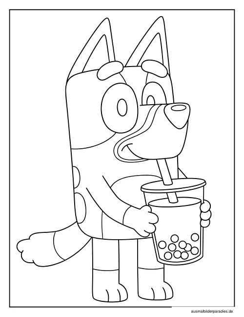 Bubble Tea Ausmalbild 3 - kostenlos zum Ausdrucken