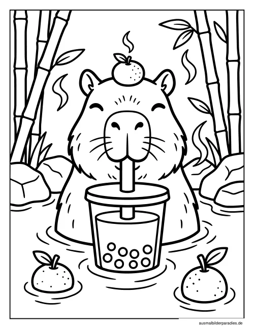 Bubble Tea Ausmalbild 5 - kostenlos zum Ausdrucken