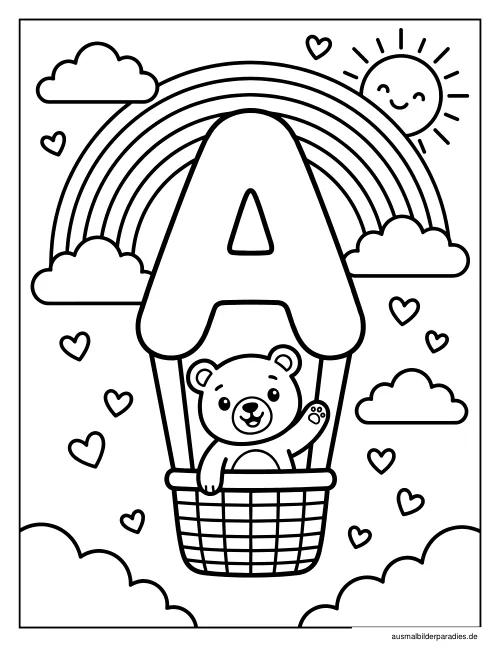 Buchstaben Ausmalbild 10 - kostenlos zum Ausdrucken