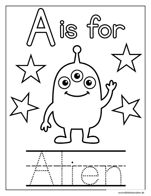 Buchstaben Ausmalbild 13 - kostenlos zum Ausdrucken