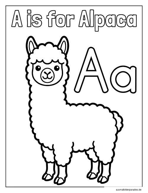 Buchstaben Ausmalbild 15 - kostenlos zum Ausdrucken