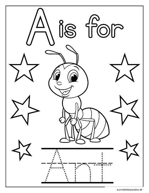 Buchstaben Ausmalbild 16 - kostenlos zum Ausdrucken
