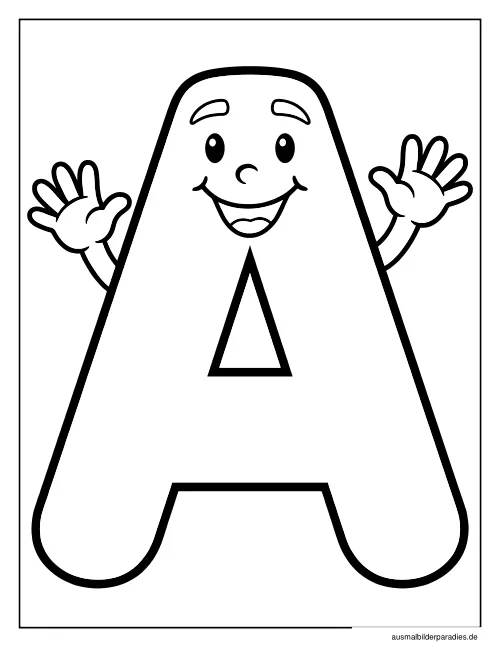 Buchstaben Ausmalbild 21 - kostenlos zum Ausdrucken