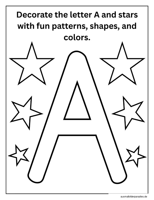 Buchstaben Ausmalbild 22 - kostenlos zum Ausdrucken