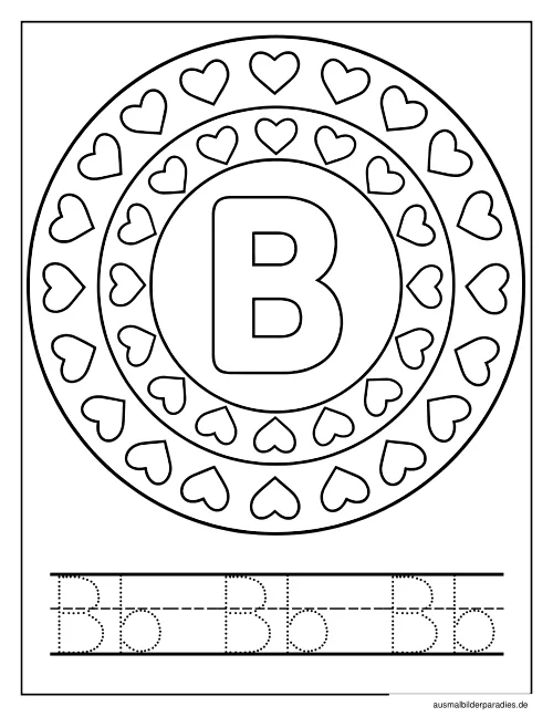 Buchstaben Ausmalbild 27 - kostenlos zum Ausdrucken