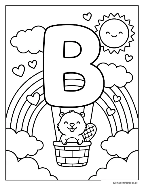 Buchstaben Ausmalbild 29 - kostenlos zum Ausdrucken