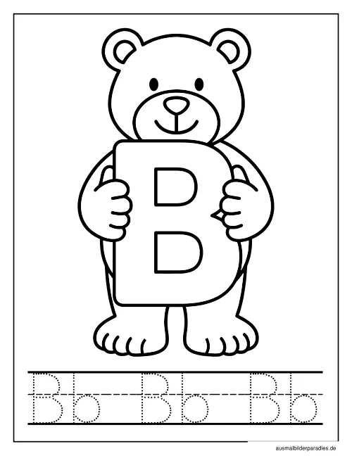 Buchstaben Ausmalbild 30 - kostenlos zum Ausdrucken