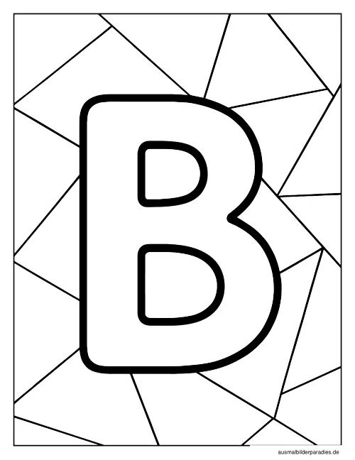 Buchstaben Ausmalbild 35 - kostenlos zum Ausdrucken