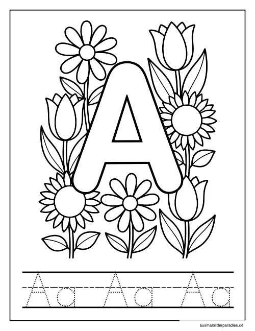 Buchstaben Ausmalbild 7 - kostenlos zum Ausdrucken