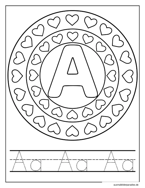 Buchstaben Ausmalbild 8 - kostenlos zum Ausdrucken