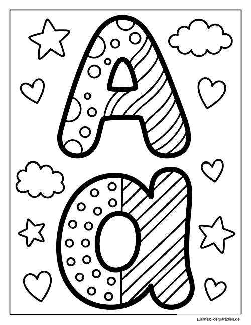 Buchstaben Ausmalbild 9 - kostenlos zum Ausdrucken