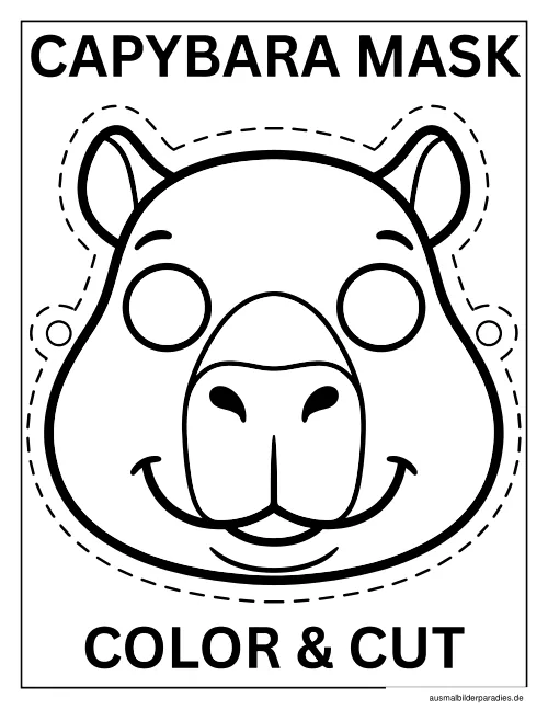 Capybara Ausmalbild 20 - kostenlos zum Ausdrucken