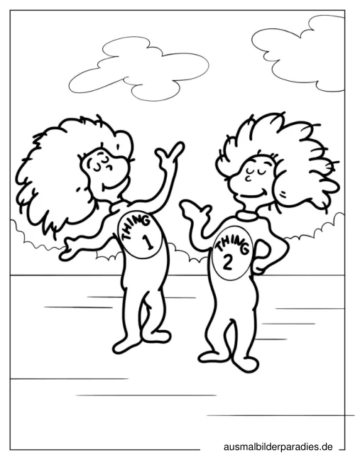Cat in the Hat Ausmalbild 11 - kostenlos zum Ausdrucken