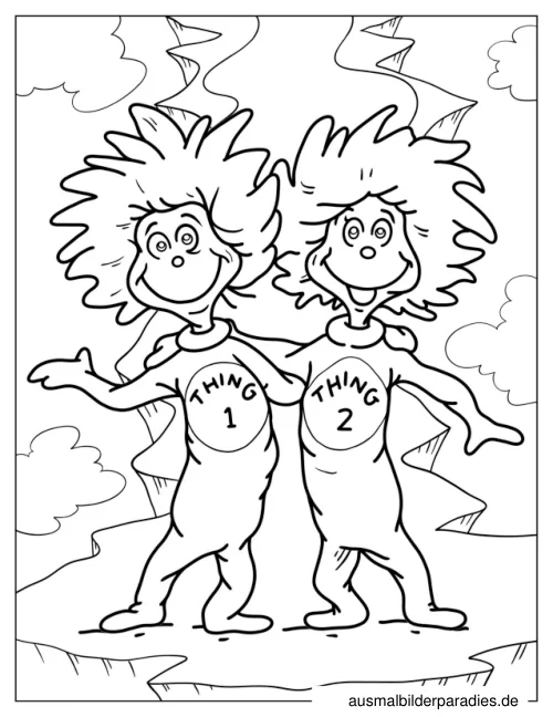 Cat in the Hat Ausmalbild 16 - kostenlos zum Ausdrucken